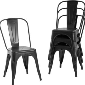 Metal Dining Chairs Set